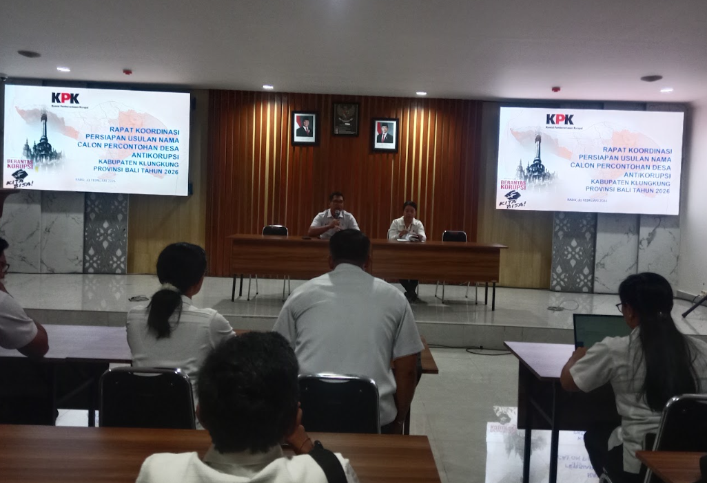 Inspektorat Klungkung Gelar Rakor Penetapan Calon Desa Antikorupsi Tahun 2026